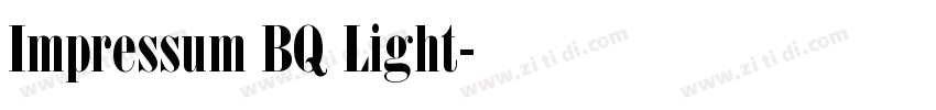 Impressum BQ Light字体转换